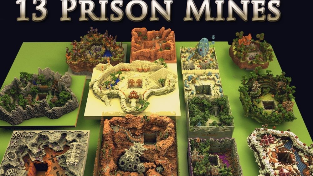 13 prison mines for Minecraft server